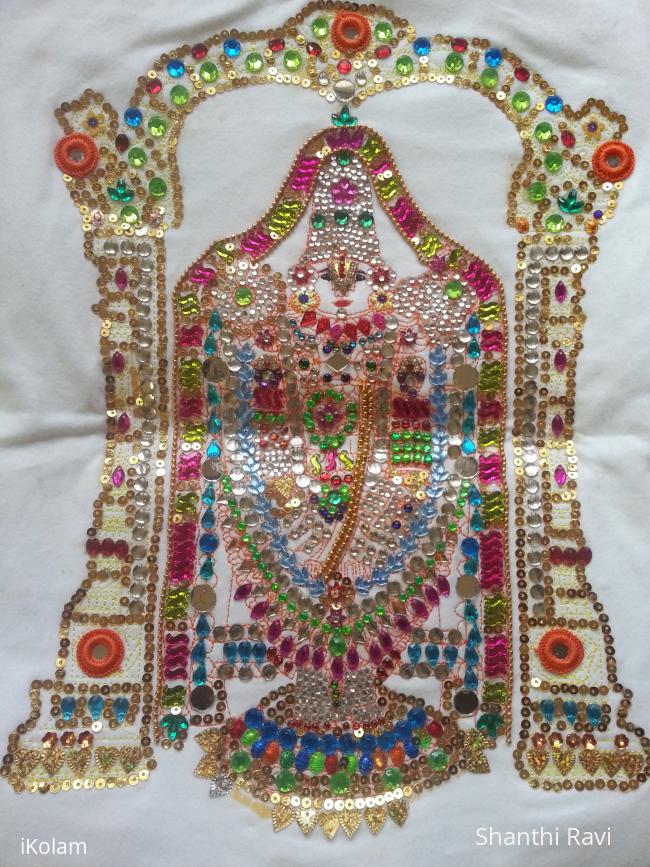 Kundan work on lord venkateshwara - 