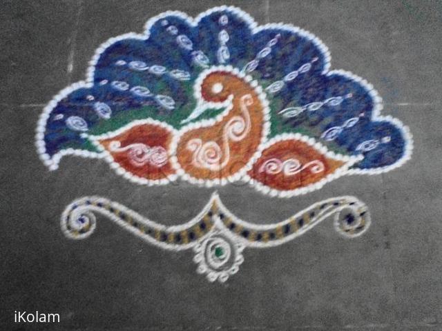 New Year 2012 - Free hand rangoli done for margazhi season