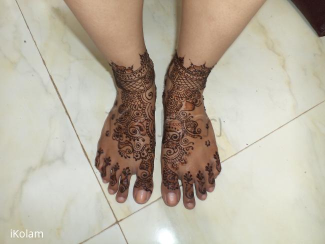 my bridal mehandi designs - Same clients foot design
