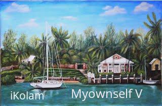 my acrylic painting landscape on canvas - This is a commissioned work of mine , acrylic paiting on canvas of size 4' x 2'