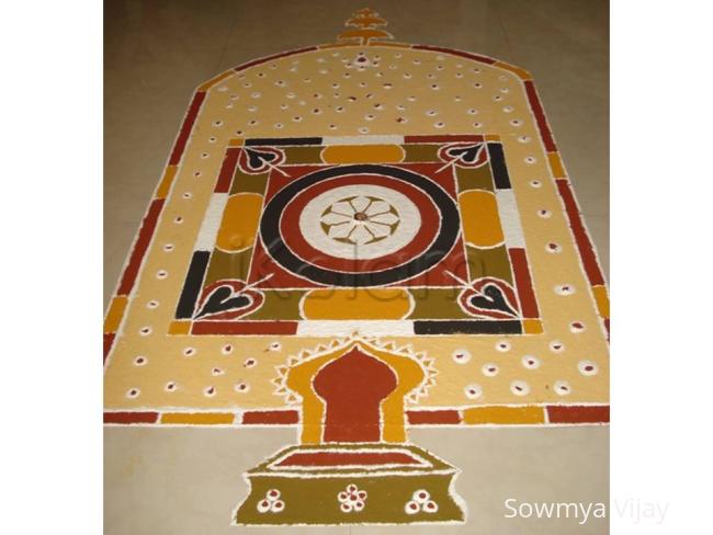 Another type of kolam for Bhagavathy Pooja - 