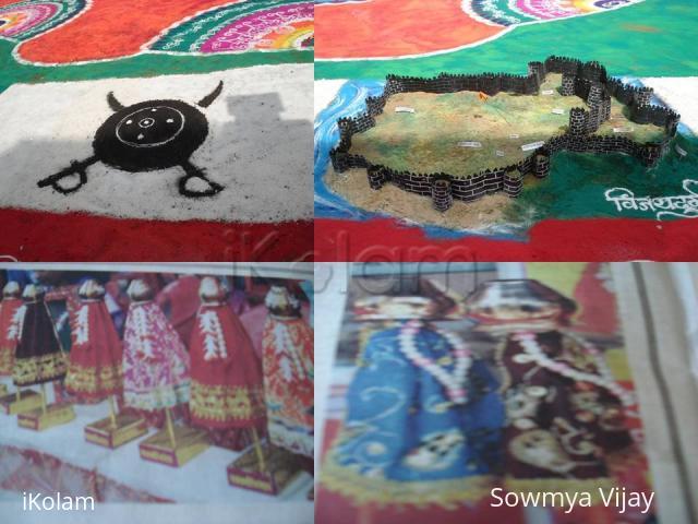 Gudi Padwa Celebrations - A collage of Gudis and rangoli