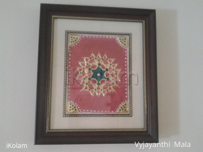 Aiswarya kolam in tanjore style -