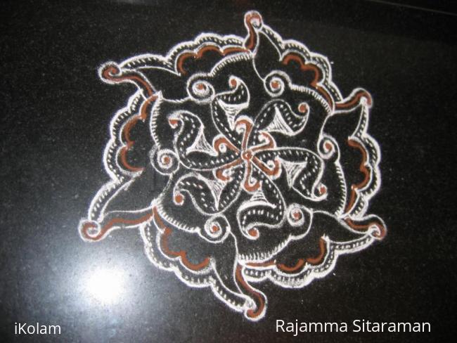 Rangoli: kitchen top kolam