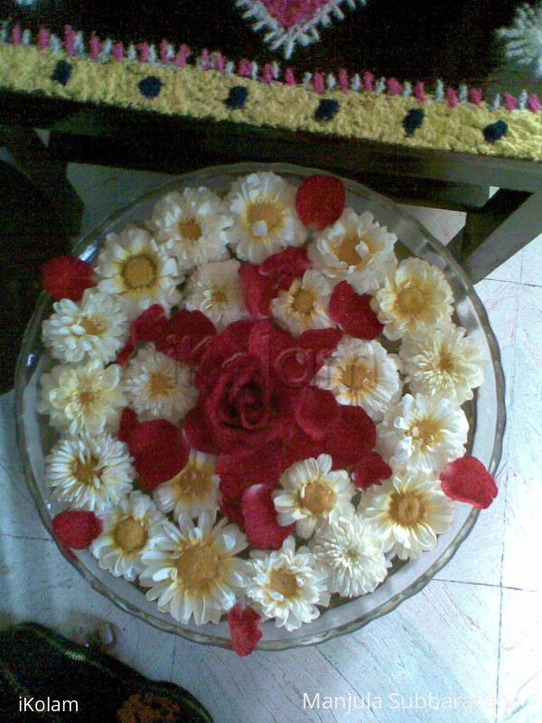 Rangoli: flowers on water Rangoli: flowers on water
