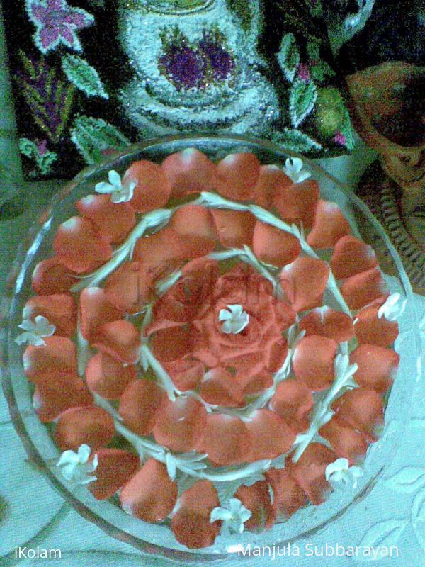 Rangoli: flowers on water