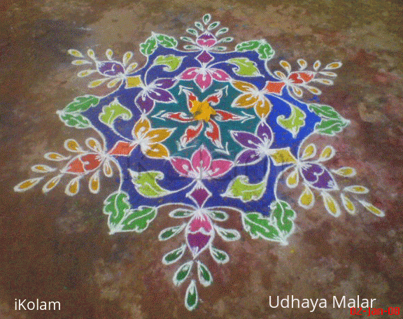Rangoli: Multicolored leaves
