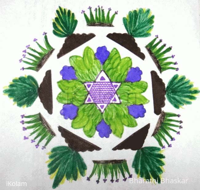 Rangoli: Greenery rangoli