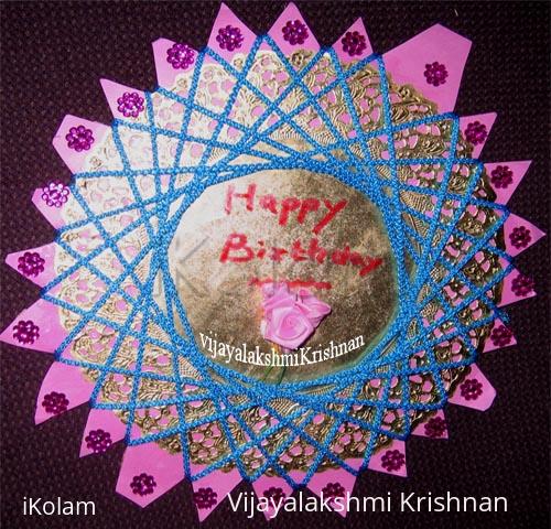 Rangoli: Greetingcard by thread Rangoli: Greetingcard by thread