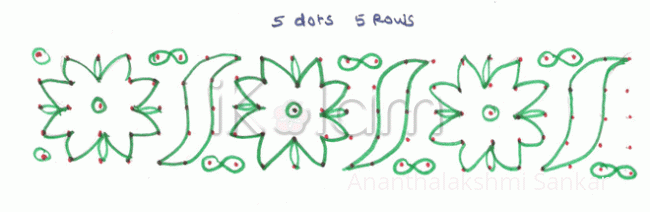 Rangoli: Border - flowers