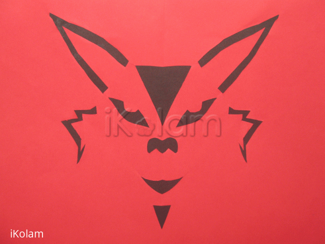 Rangoli: Red Devil Mask