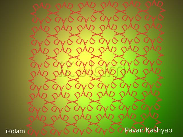 Rangoli:  Father's day card