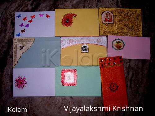 Rangoli: hand made envelops Rangoli: hand made envelops