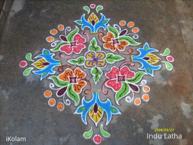 Rangoli: Floral rangoli