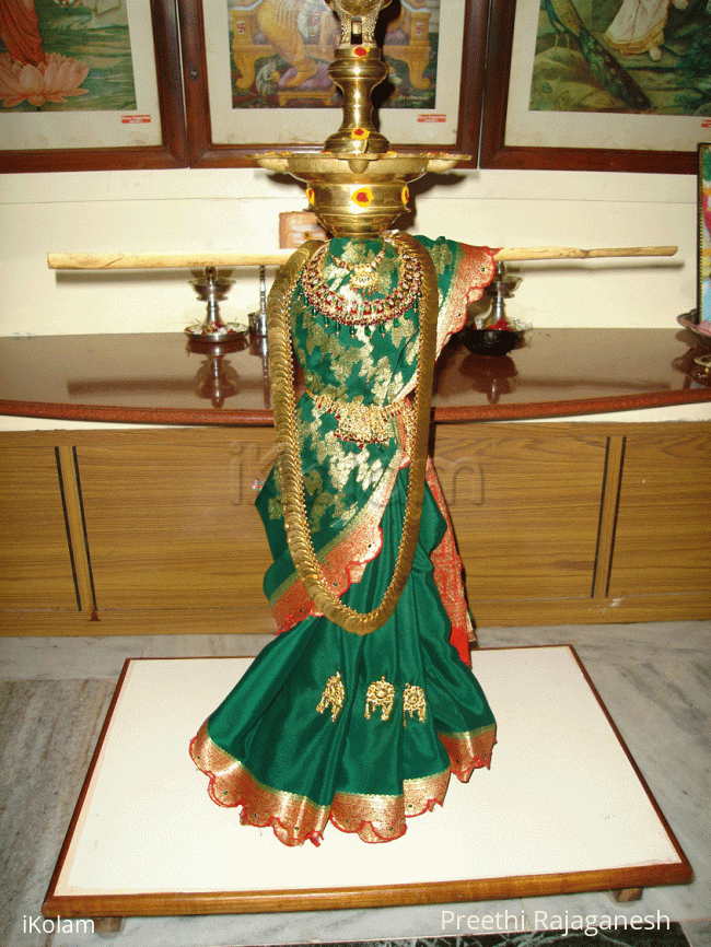 Rangoli: Lamp as Goddess