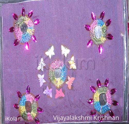 Rangoli: mirror work embroidary Rangoli: mirror work embroidary