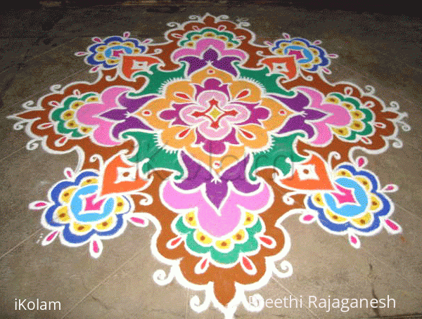Rangoli: Multicolored Medallion