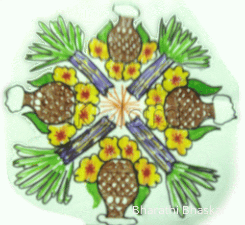 Rangoli: Pongal pot