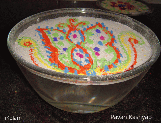 Rangoli: Rangoli on water