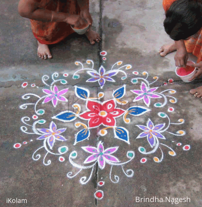 Rangoli: Kolam - Flowers Rangoli: Kolam - Flowers