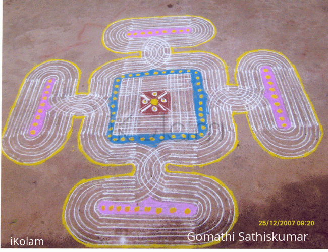 Rangoli: Traditional with colors