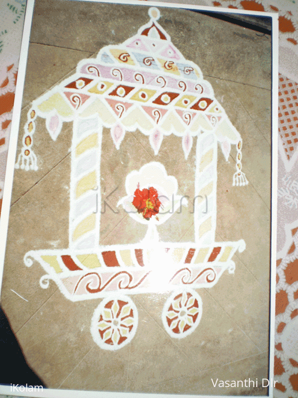 Rangoli: Charriot kolam