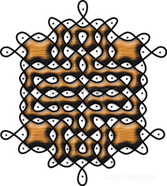 Rangoli: Color schemes: woodgrain rangoli