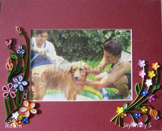 Rangoli: Quilled photo frame Rangoli: Quilled photo frame