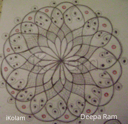 Rangoli: aadi velli kolam 5 Rangoli: aadi velli kolam 5