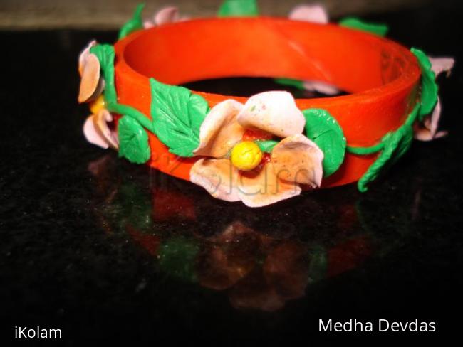 Rangoli: Cold porcelain 2 in 1 napkin holder or curtain ring