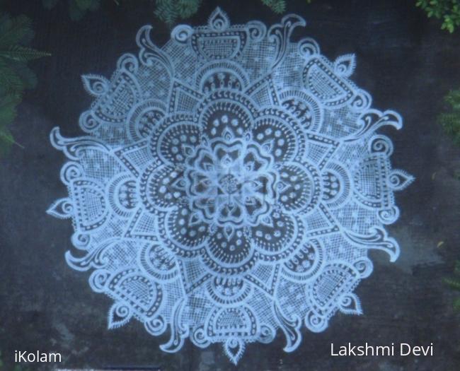 Rangoli:  welcome to margazhi (Lacy lamps)