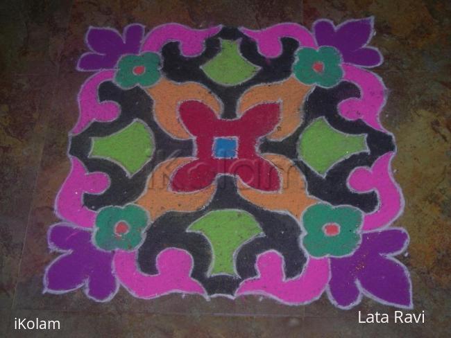Rangoli: rangoli made during deepavali