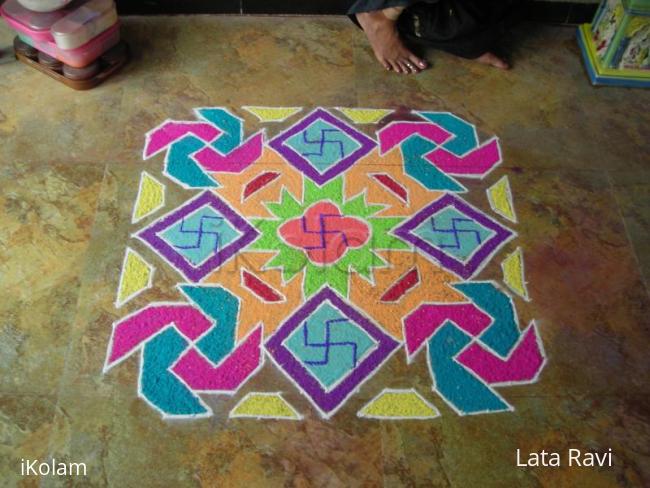 Rangoli: rangoli made on tulsi vivah day 