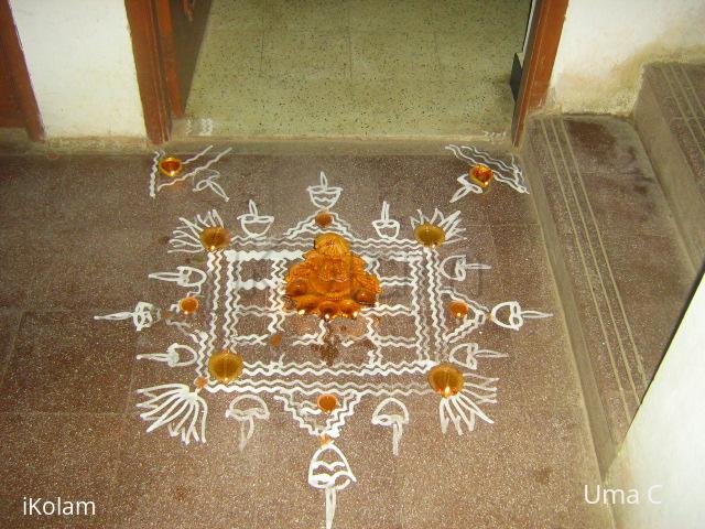 Rangoli: Deepavali Ezhai Kolam