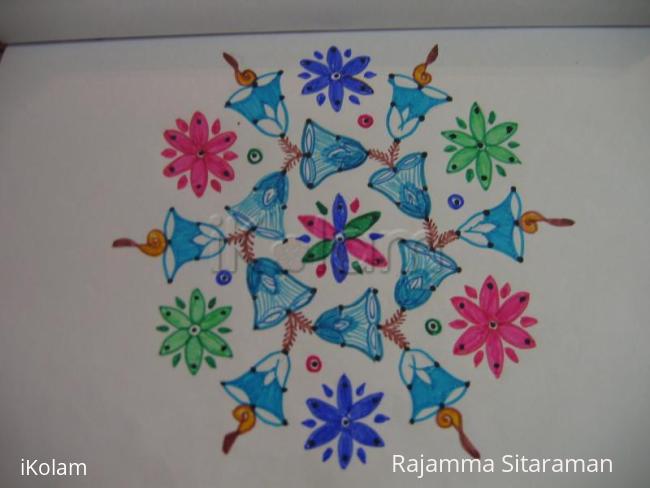 Rangoli: Bluebells - Rajamma Rangoli: Bluebells - Rajamma