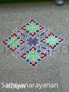 Rangoli: flowers with buds Rangoli: flowers with buds