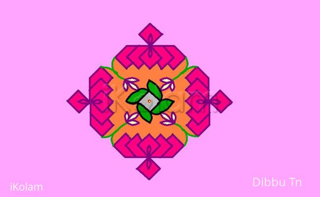 Rangoli: Lotus Kolam