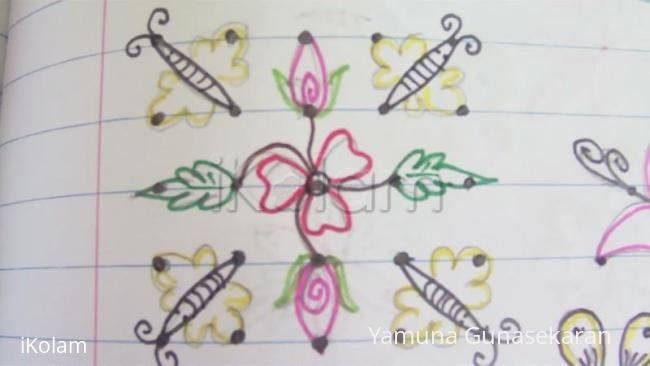 Rangoli: Buds n Butterflies beginners kolam