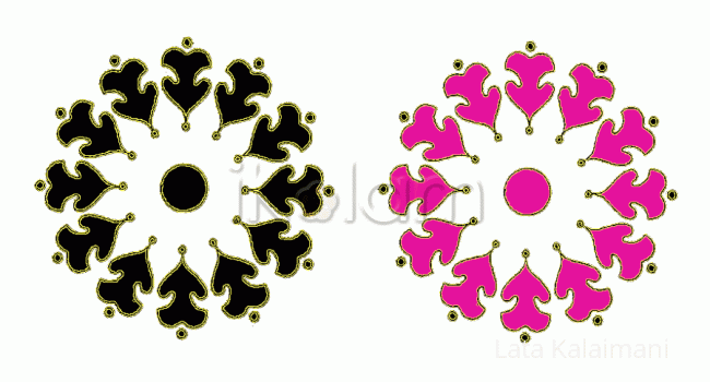 Rangoli: Magenta or Black rangoli Rangoli: Magenta or Black rangoli