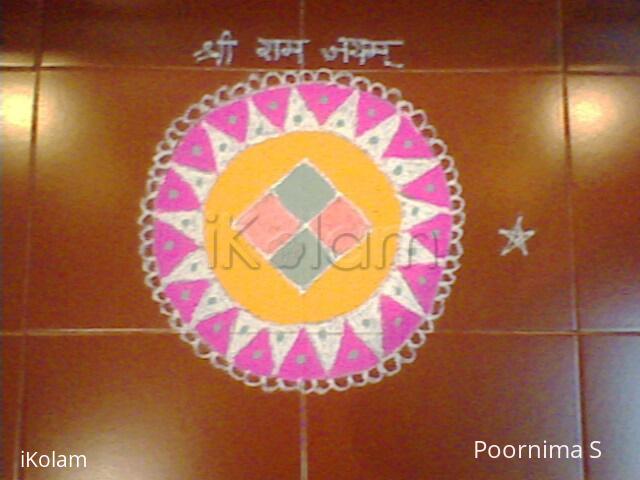 Rangoli: Kolam using Rangoli powder Rangoli: Kolam using Rangoli powder