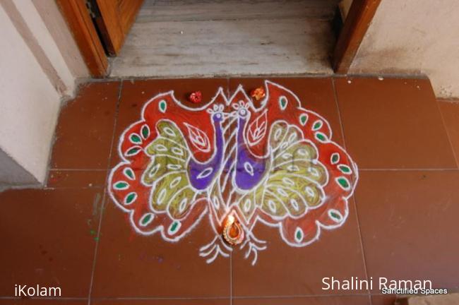 Rangoli: Dancing Peacocks Rangoli: Dancing Peacocks