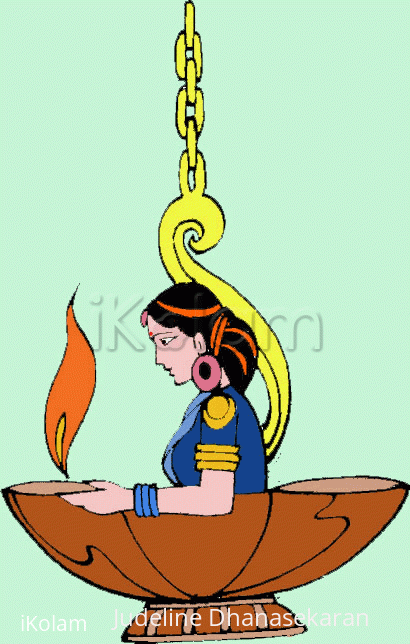 Rangoli: Lady with the lamp