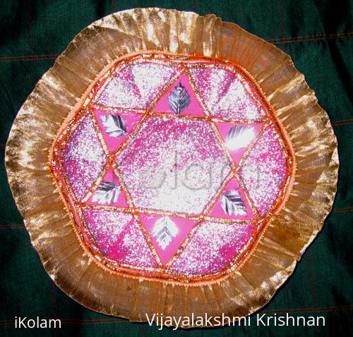 Rangoli: table decoration plate Rangoli: table decoration plate