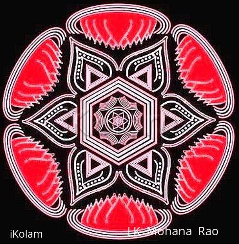 Rangoli: Hexagonal paDikOlam - 5