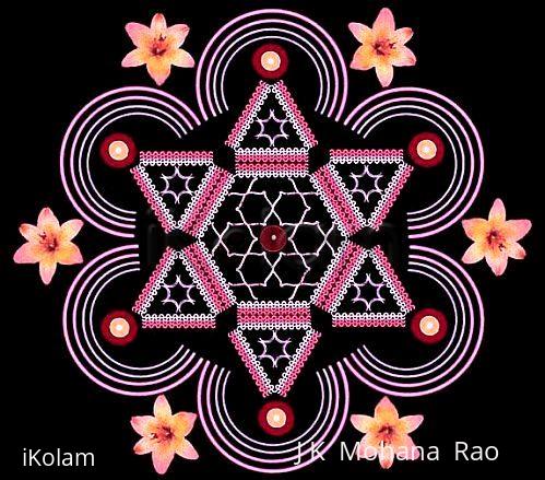 Rangoli: Hexagonal paDikOlam - 6 Rangoli: Hexagonal paDikOlam - 6
