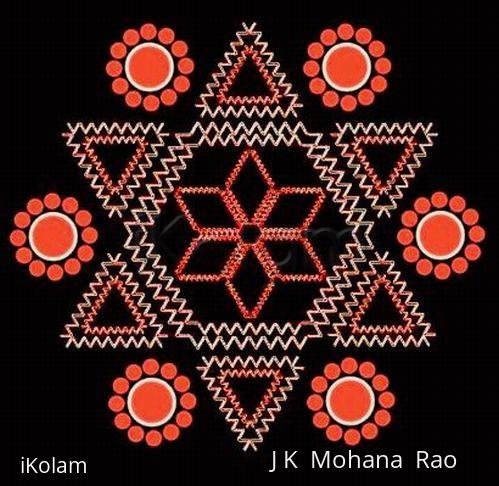 Rangoli: Hexagonal paDikOlam - 8 Rangoli: Hexagonal paDikOlam - 8
