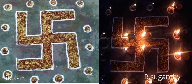 Rangoli: Karthigai Kolam 4 Rangoli: Karthigai Kolam 4