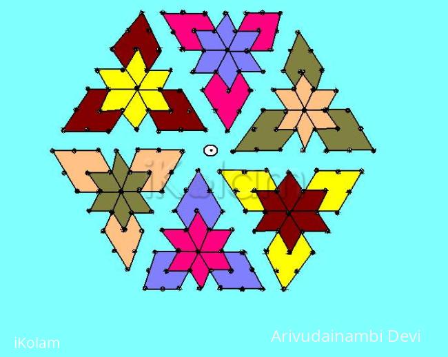 Rangoli: 15 dots kolam Rangoli: 15 dots kolam