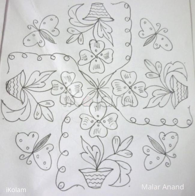 Rangoli: Flower pot