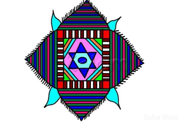 Rangoli: multi color kolam
